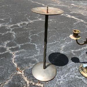 Iron Single Table-top or Mantel Candelabra